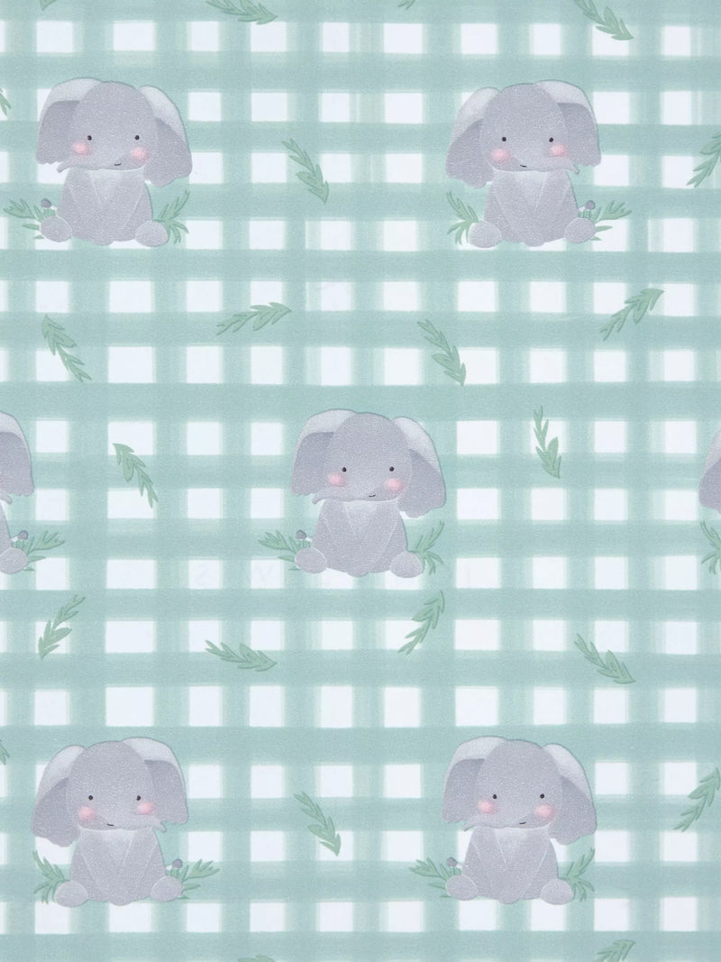 John Lewis gingham elephant wrapping paper 3m, imported from the UK