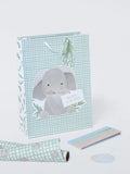 John Lewis gingham elephant wrapping paper 3m, imported from the UK