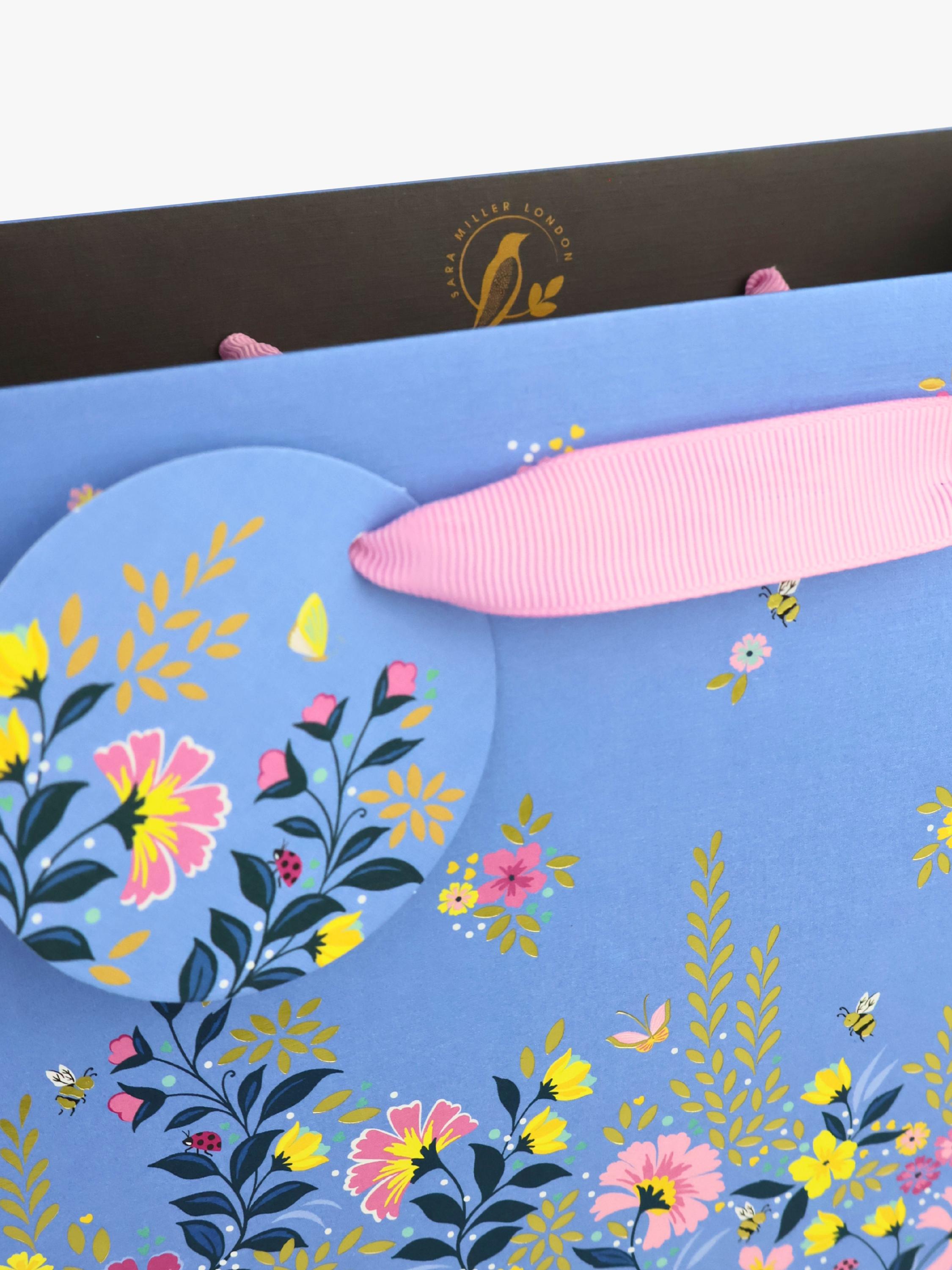 Sara Miller Ditsy Floral blue gift bag - British product