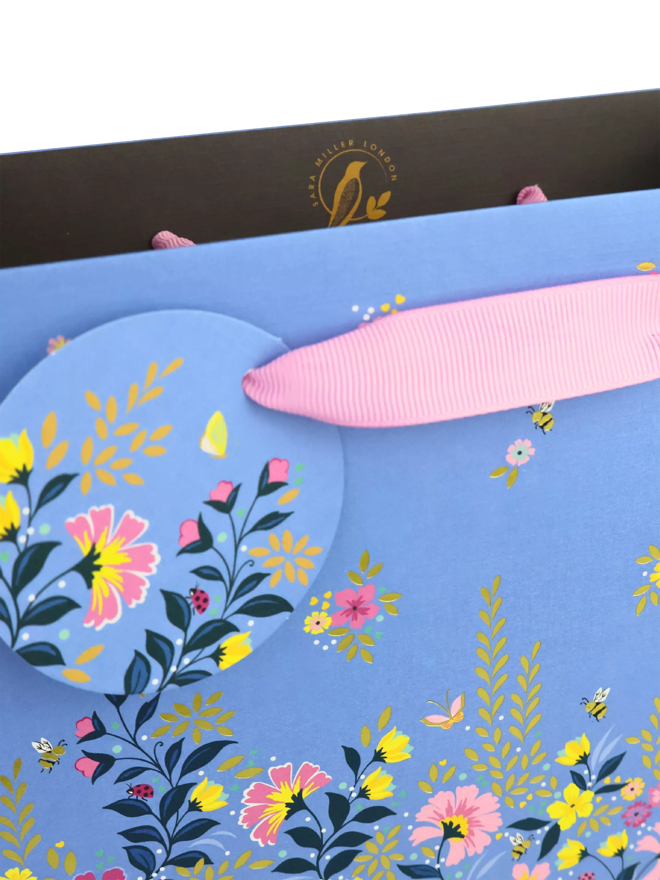 Sara Miller Ditsy Floral blue gift bag - British product