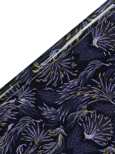 John Lewis Sara Miller Peacock Parade Wrapping Paper Roll - Purple, 3m- Buy online at McGrocer