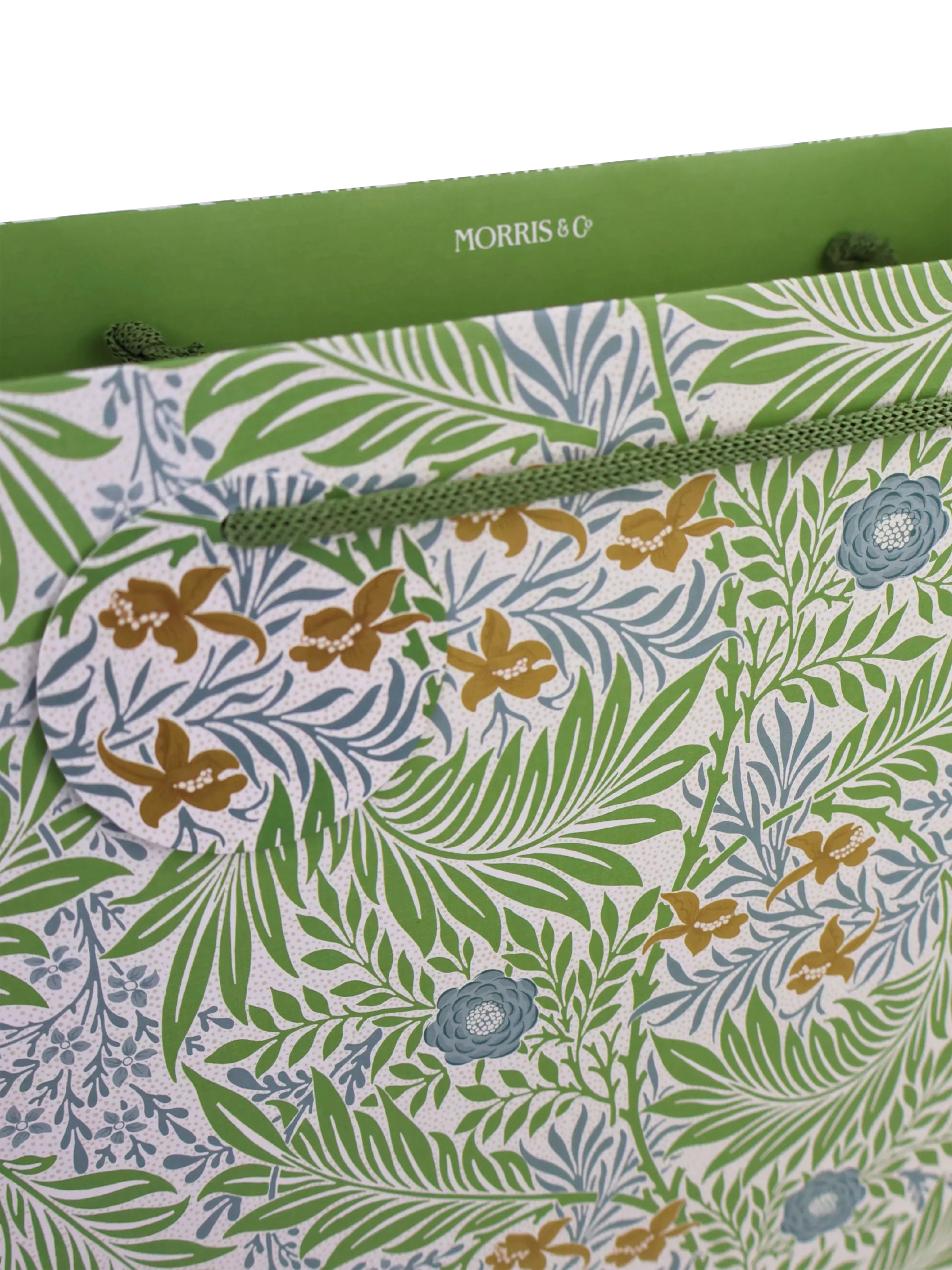 Morris & Co. Larkspur gift bag green (British brand)