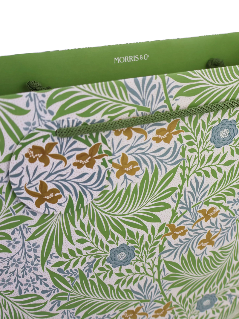Morris & Co. Larkspur gift bag green (British brand)