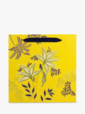 Sara Miller Botanic Blooms yellow gift bag with foil - imported from the UK
