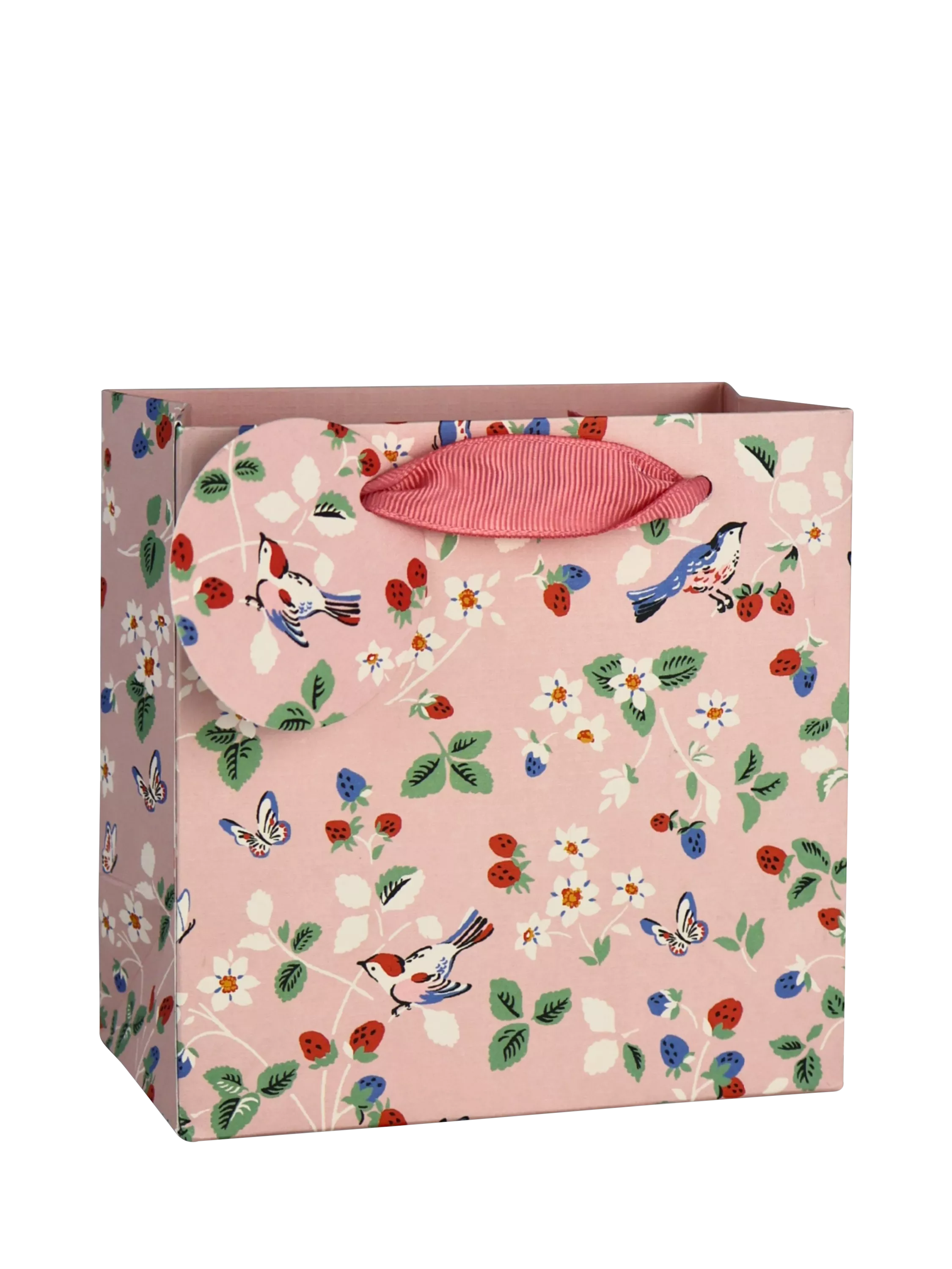 Cath Kidston small pink floral gift bag, UK version