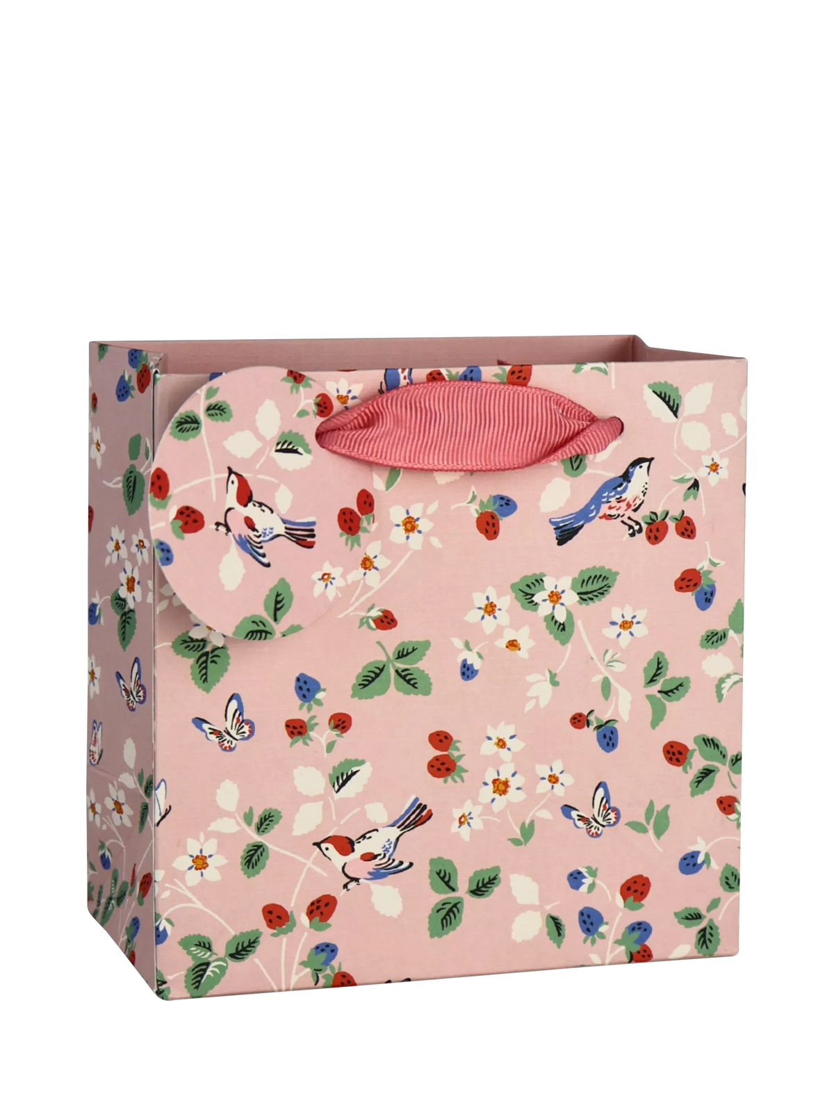 Cath Kidston small pink floral gift bag, UK version