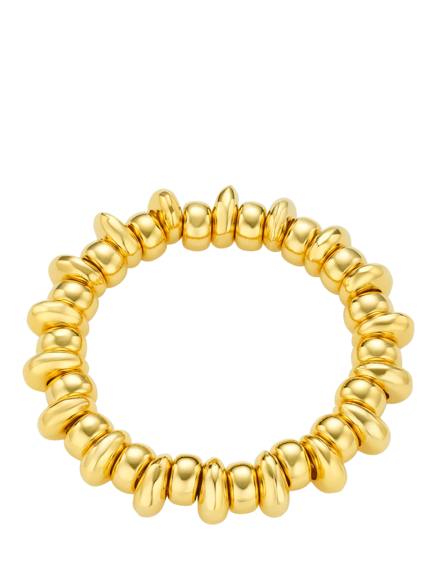 Orelia polished metal nugget stretch bracelet (British brand)