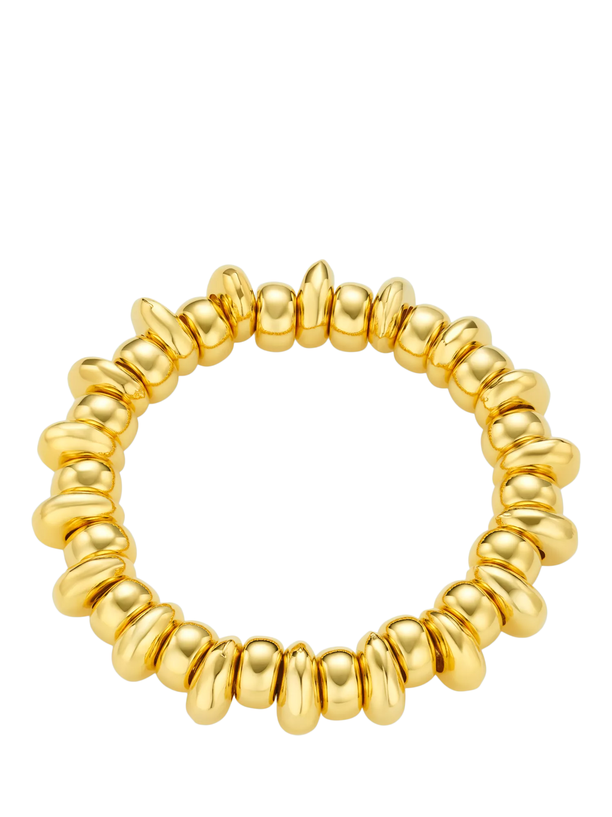 Orelia polished metal nugget stretch bracelet (British brand)