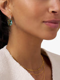 Orelia crystal double drop earrings in aquamarine, imported from the UK