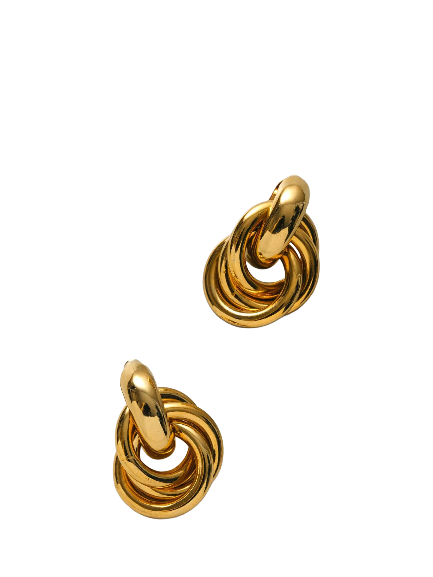 Orelia gold interlocking earrings with 18ct plating (British brand)