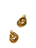 Orelia gold interlocking earrings with 18ct plating (British brand)