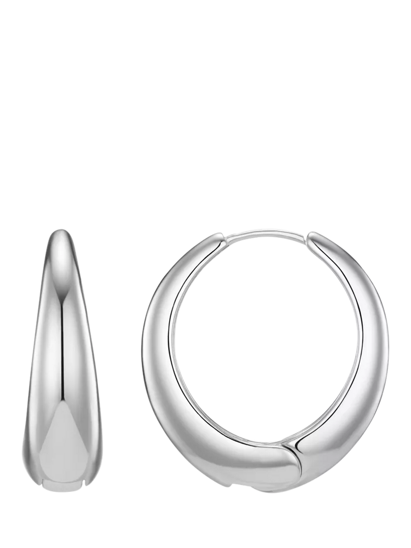 Orelia tapered hoop earrings silver, imported from the UK