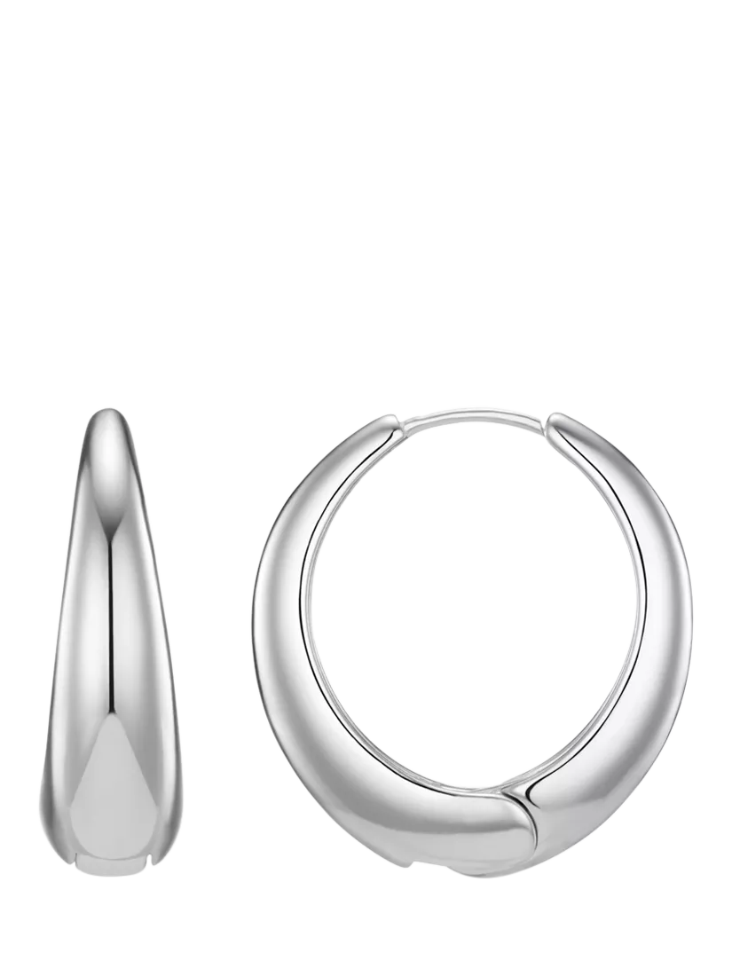 Orelia tapered hoop earrings silver, imported from the UK
