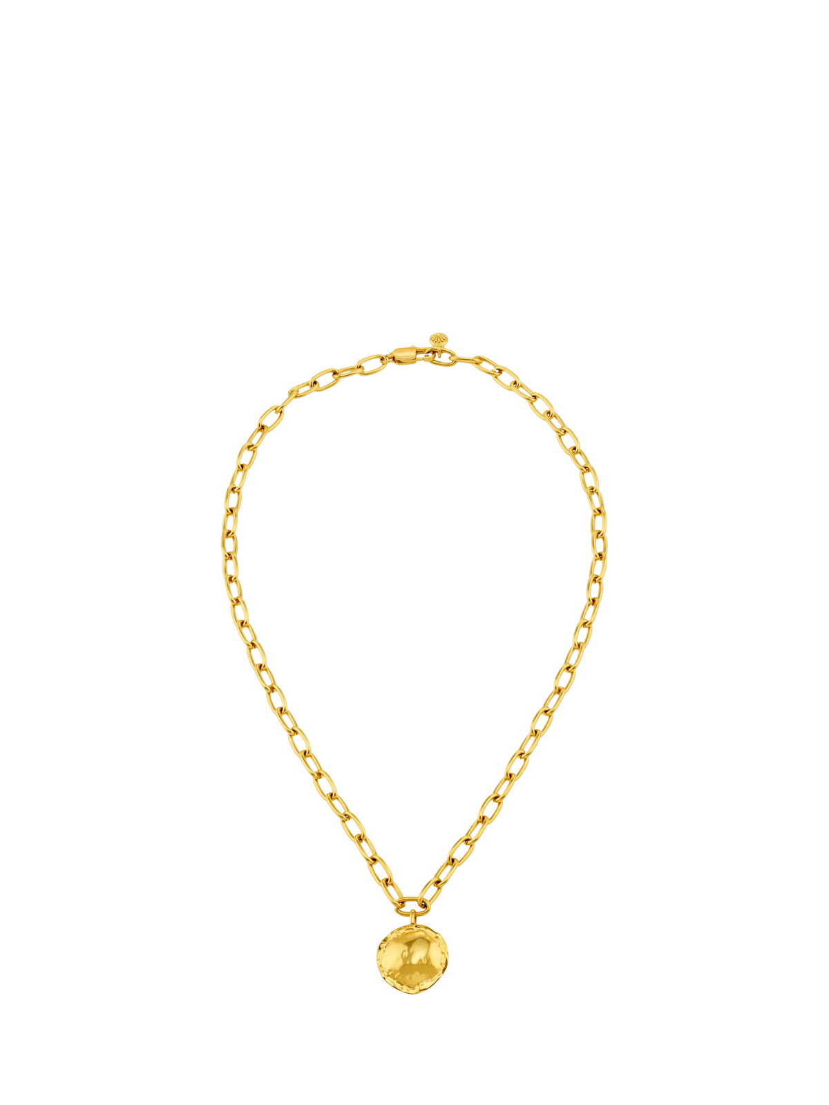 Orelia LUXE oval coin necklace pale gold 46cm, imported from the UK