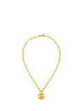 Orelia LUXE oval coin necklace pale gold 46cm, imported from the UK