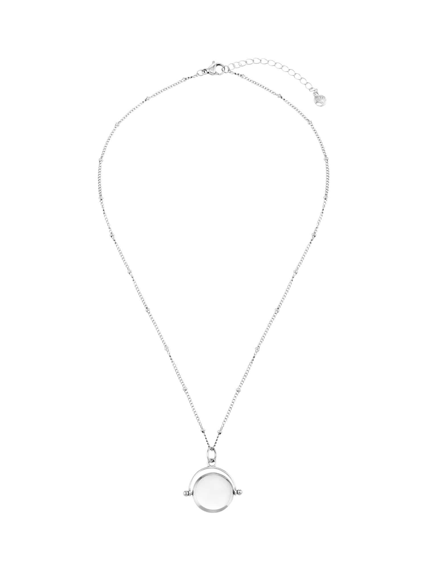 Orelia silver disc spinner necklace (British brand)