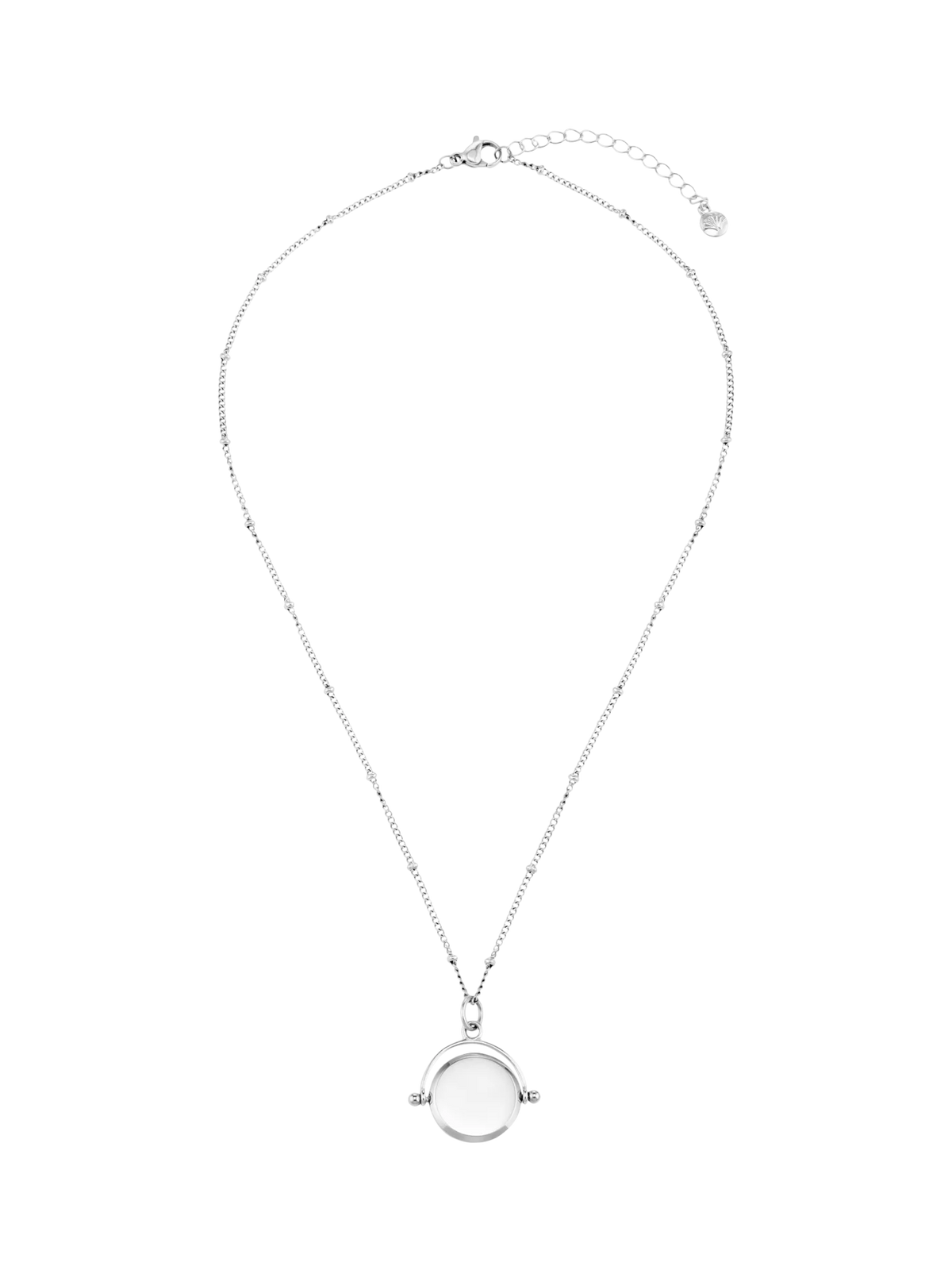 Orelia silver disc spinner necklace (British brand)