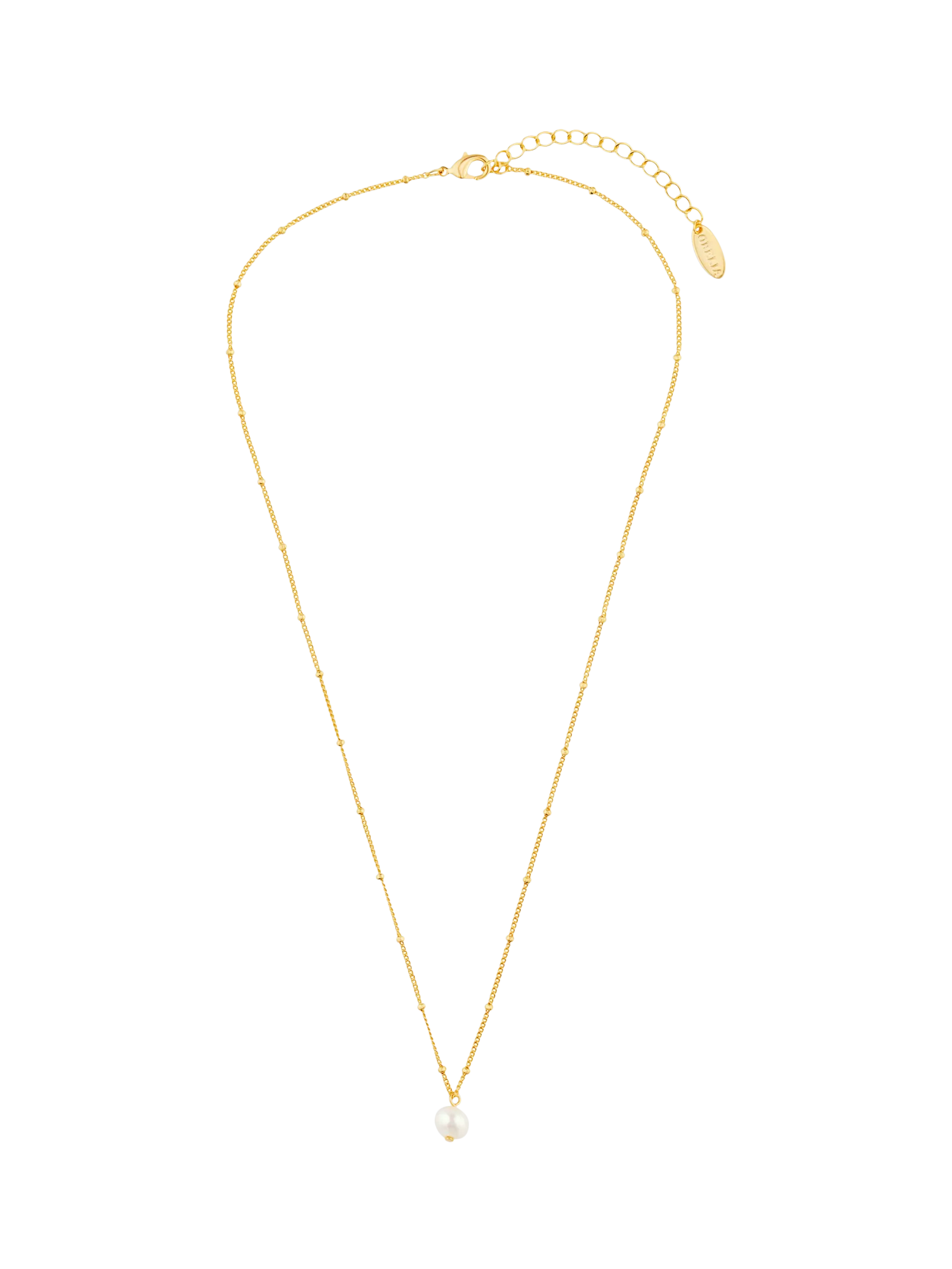 Orelia pearl satellite necklace gold - British product