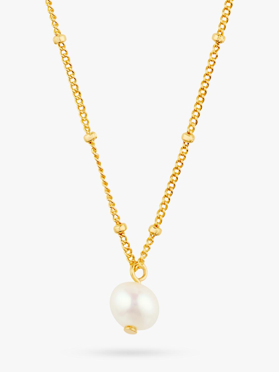 Orelia pearl satellite necklace gold - British product