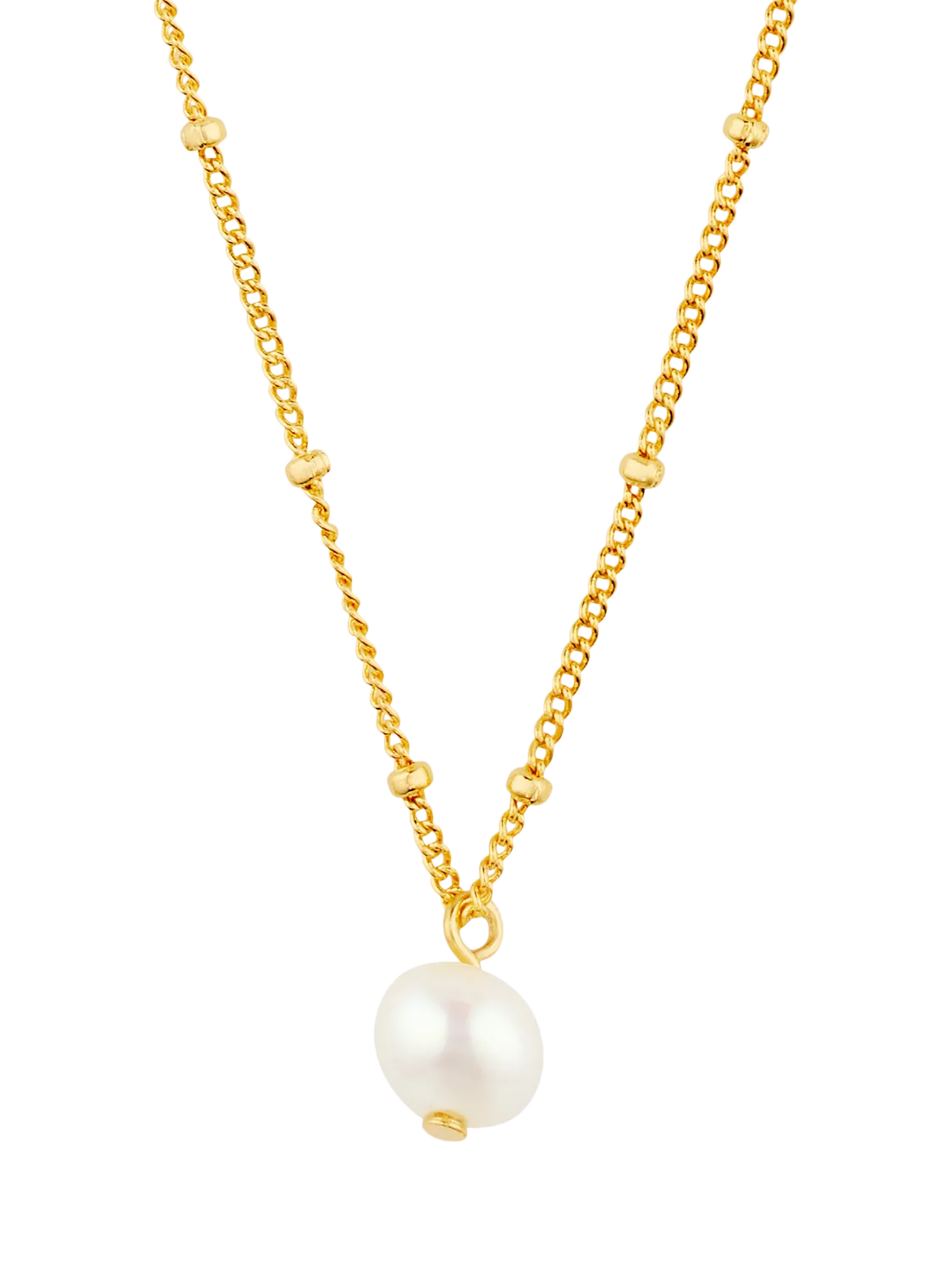 Orelia pearl satellite necklace gold - British product