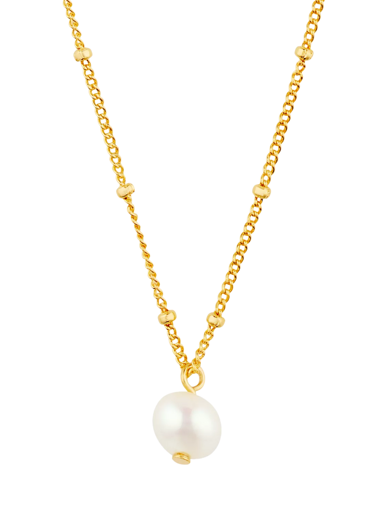 Orelia pearl satellite necklace gold - British product