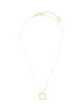 Orelia open circle pendant necklace gold plated brass - British product