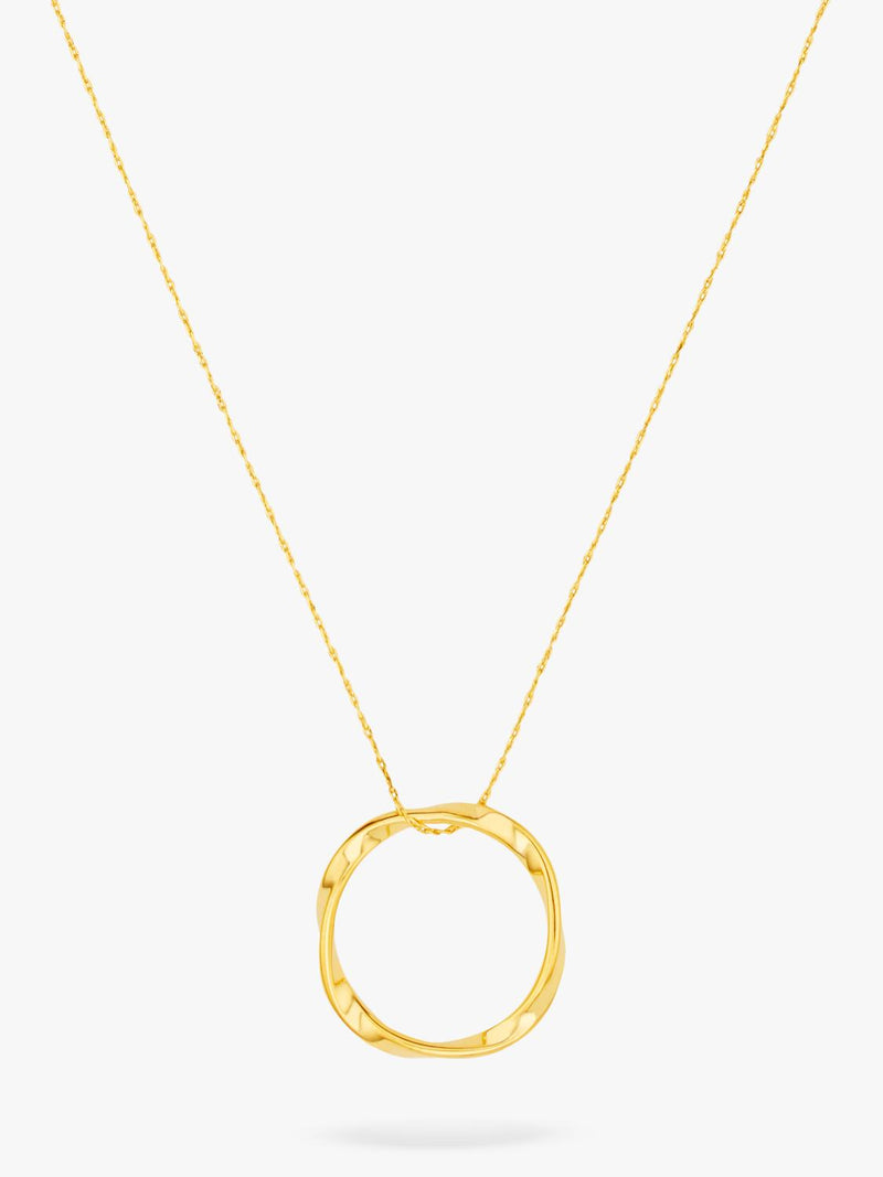 Orelia open circle pendant necklace gold plated brass - British product
