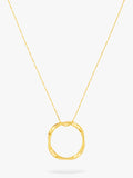 Orelia open circle pendant necklace gold plated brass - British product