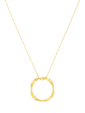 Orelia open circle pendant necklace gold plated brass - British product