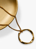 Orelia open circle pendant necklace gold plated brass - British product