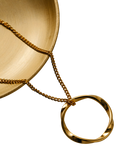Orelia open circle pendant necklace gold plated brass - British product