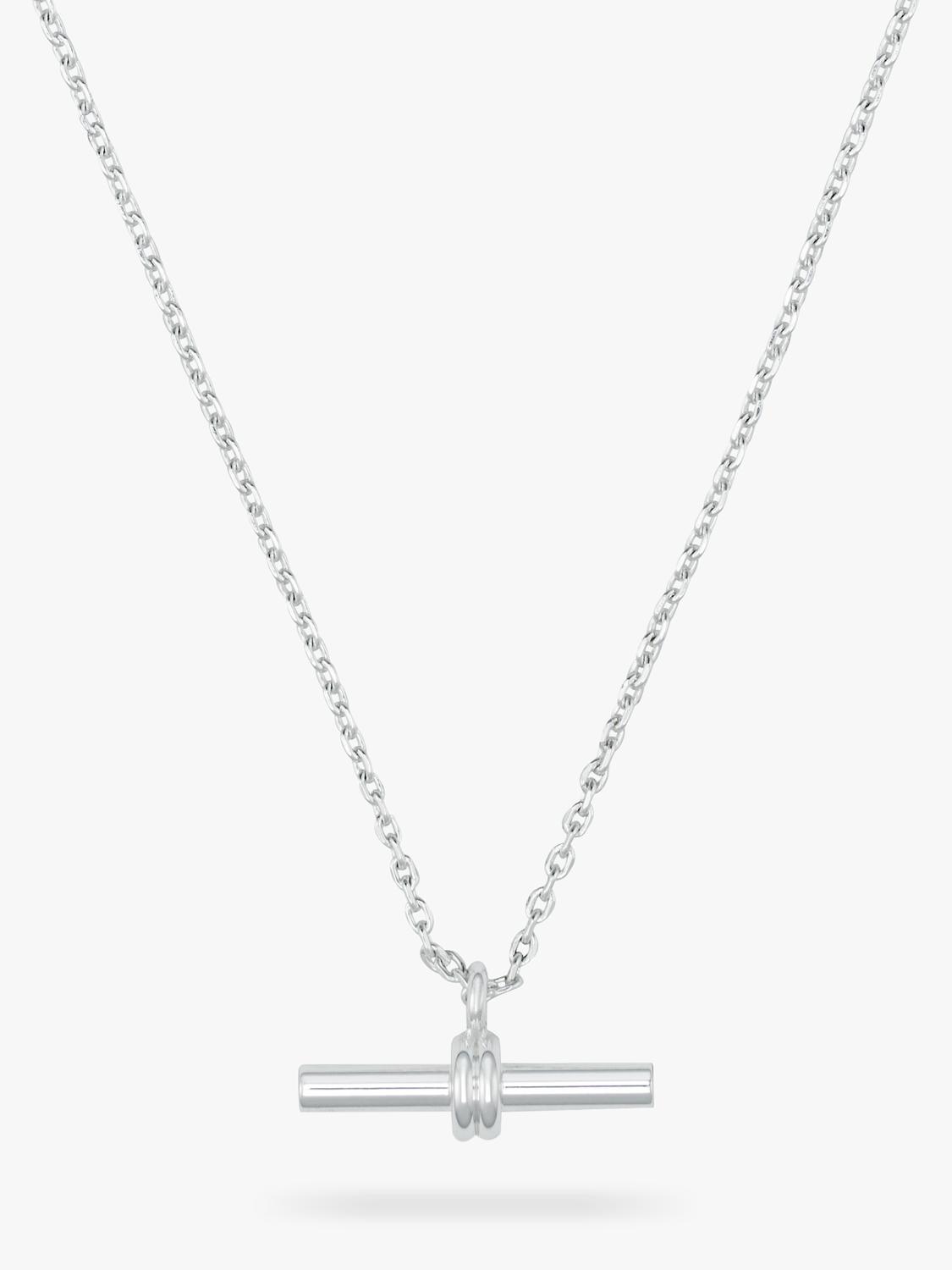Orelia LUXE Linear T-Bar drop necklace in silver, British brand