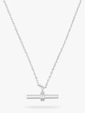 Orelia LUXE Linear T-Bar drop necklace in silver, British brand