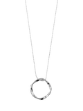 Orelia open circle pendant necklace in silver, imported from the UK
