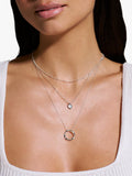Orelia open circle pendant necklace in silver, imported from the UK