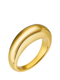 Orelia Polished Tapered Dome Ring, Pale Gold, M/L