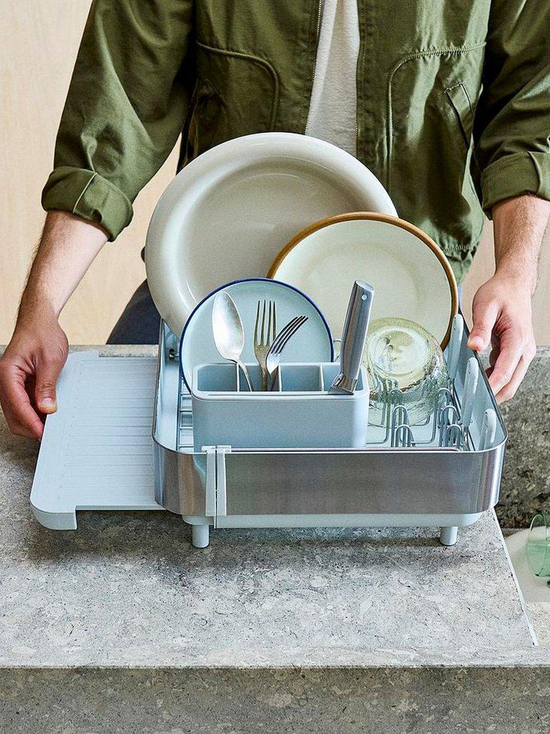 Joseph Joseph extendable dish rack in stainless steel (British brand)