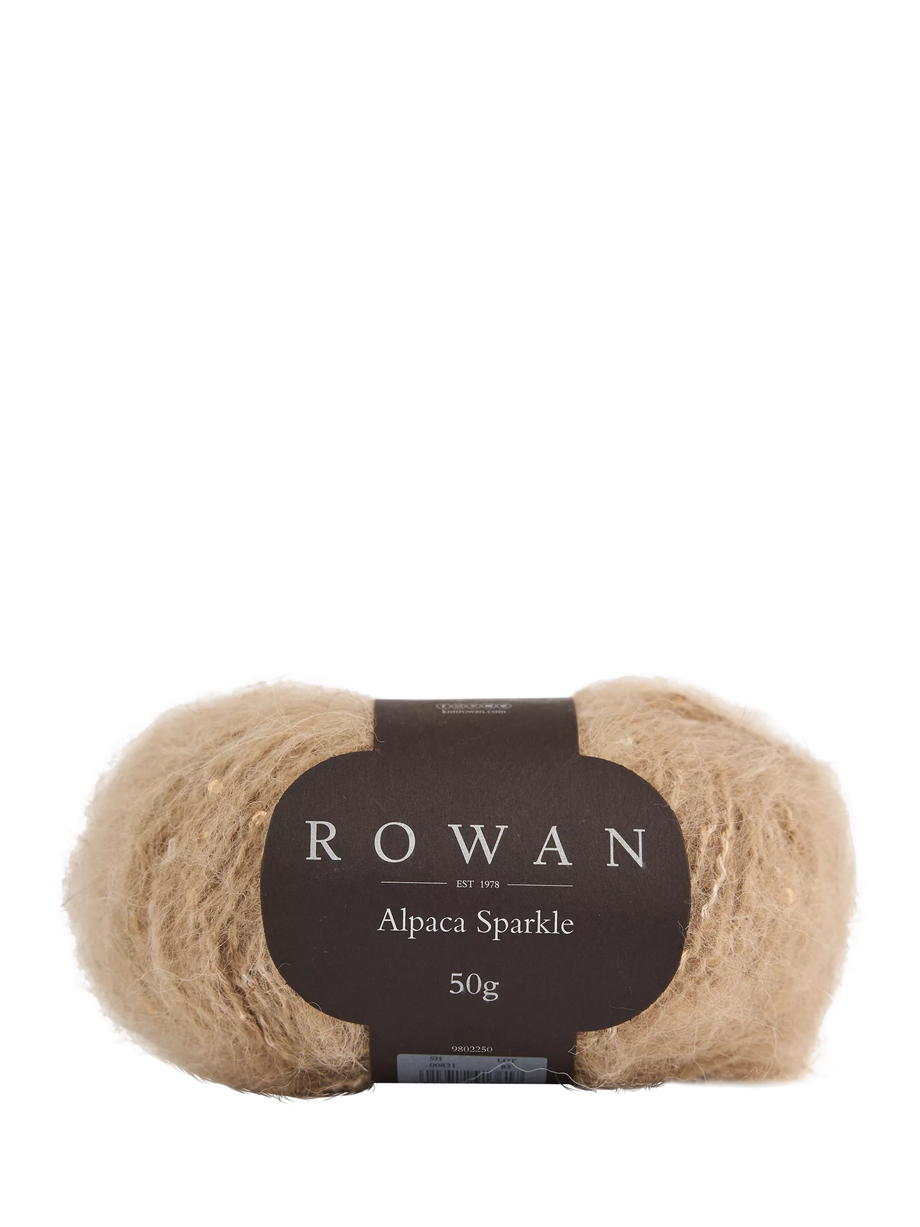 Rowan Alpaca Sparkle Knitting Yarn, 50g, Camel