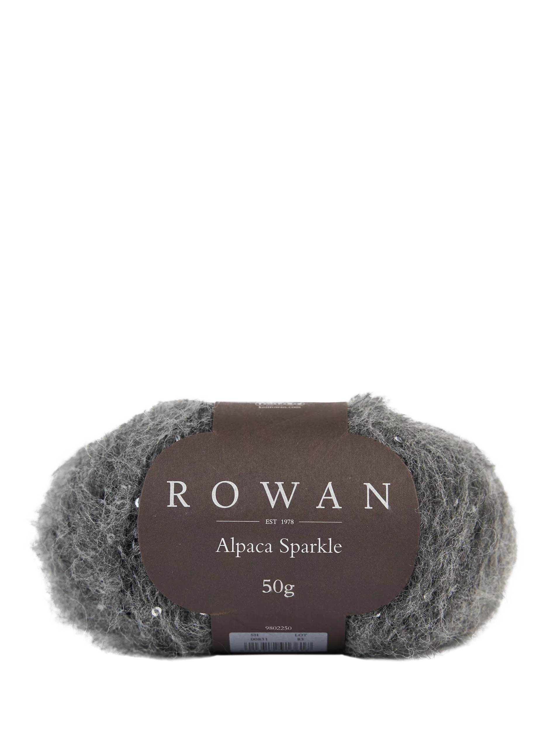 Rowan Alpaca Sparkle Knitting Yarn, 50g, Onyx