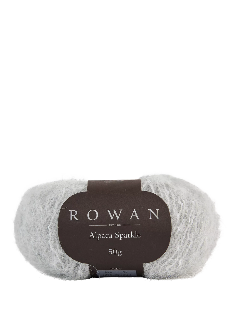 Rowan Alpaca Sparkle Knitting Yarn, 50g, Silver