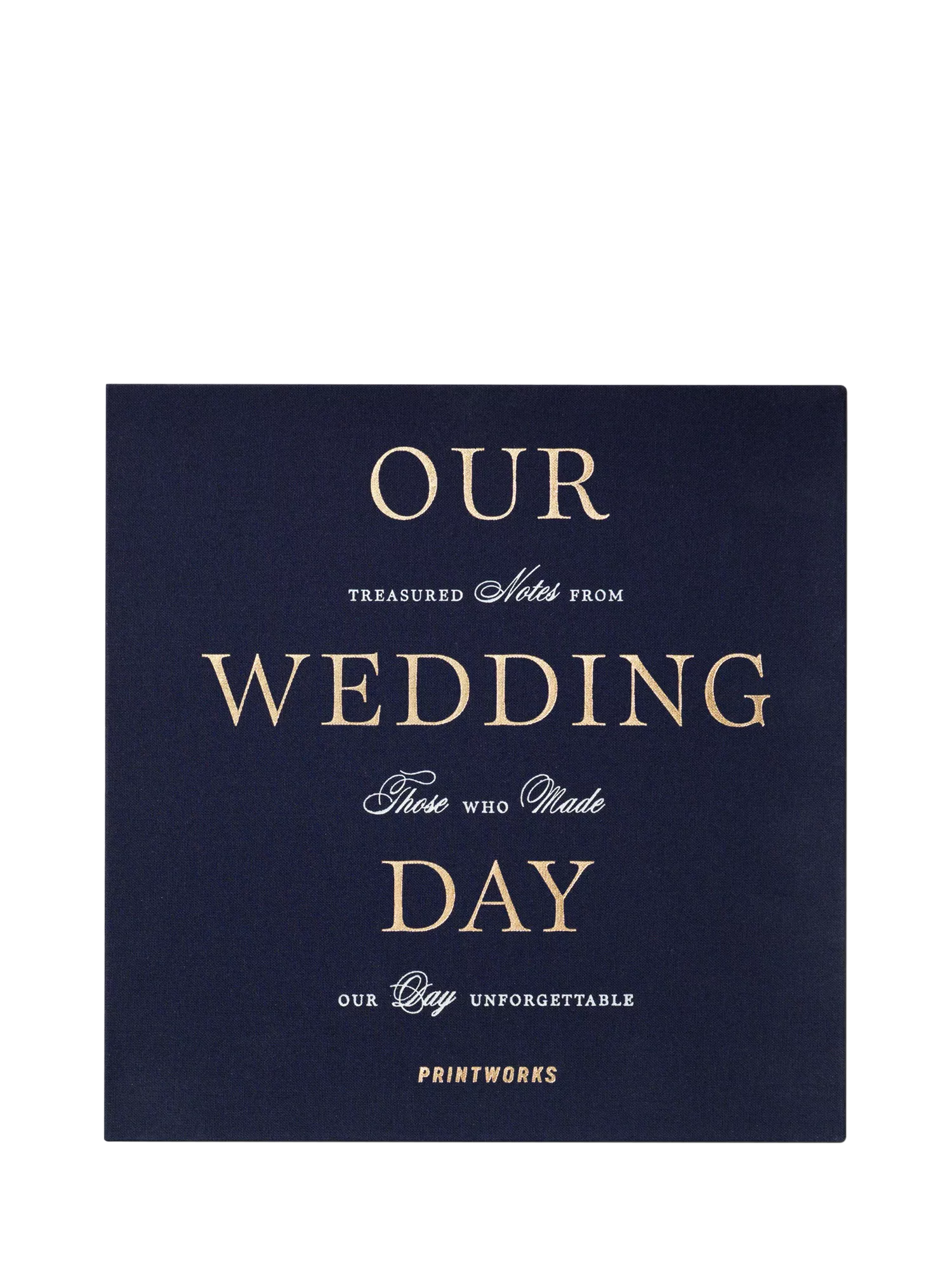 PRINTWORKS wedding guest book ivory cover navy slipcase - British product