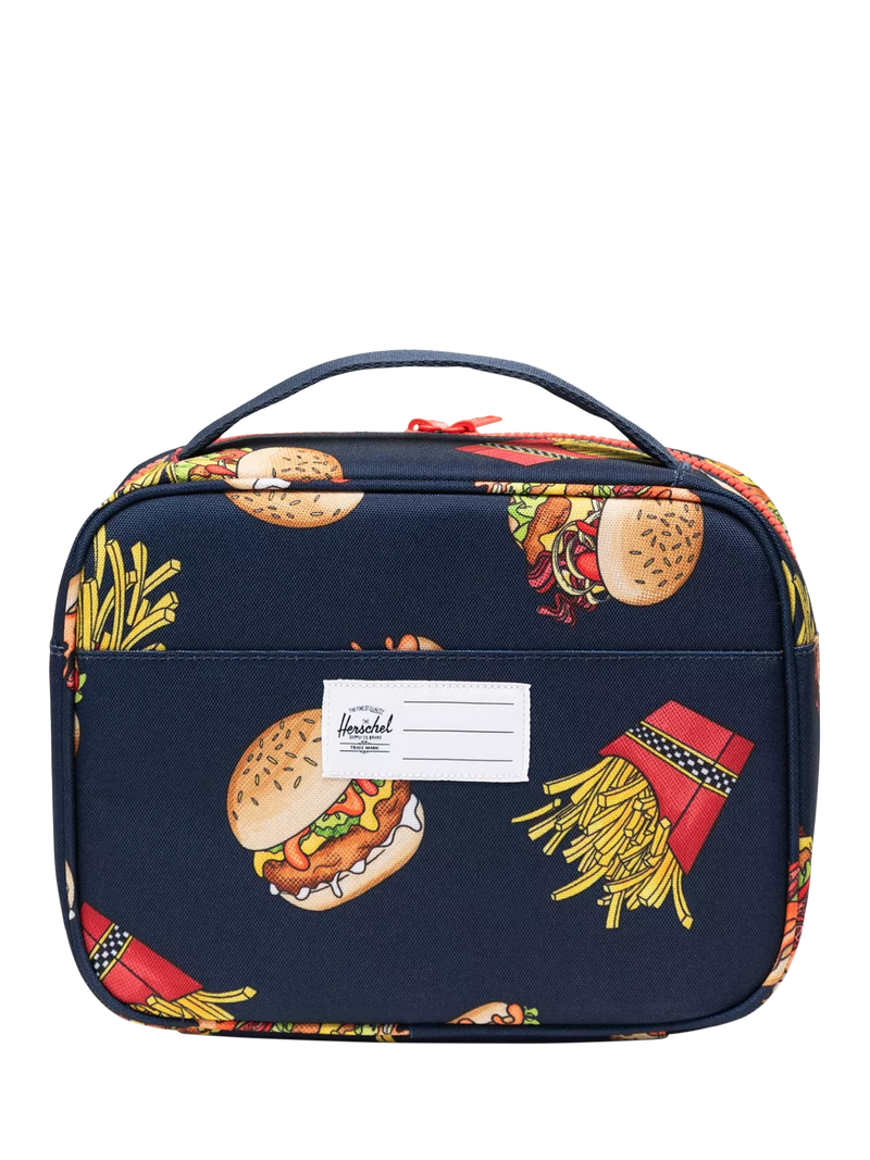 Herschel Supply Co. kids lunch box burgers fries print - British product