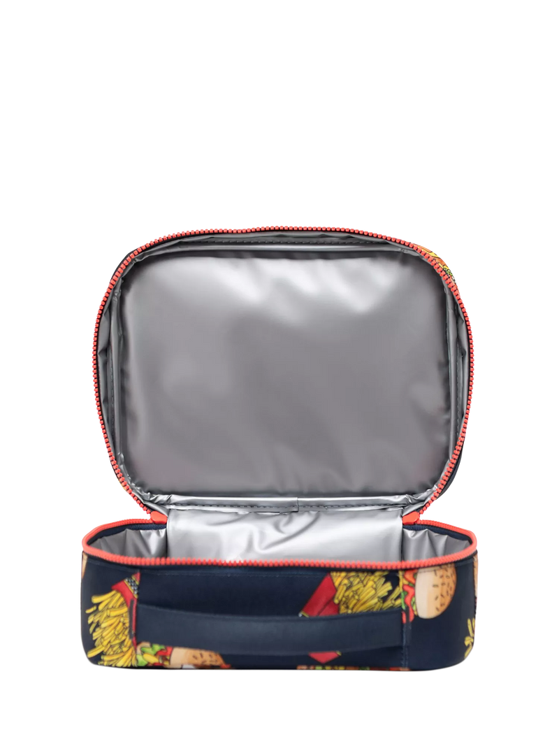Herschel Supply Co. kids lunch box burgers fries print - British product