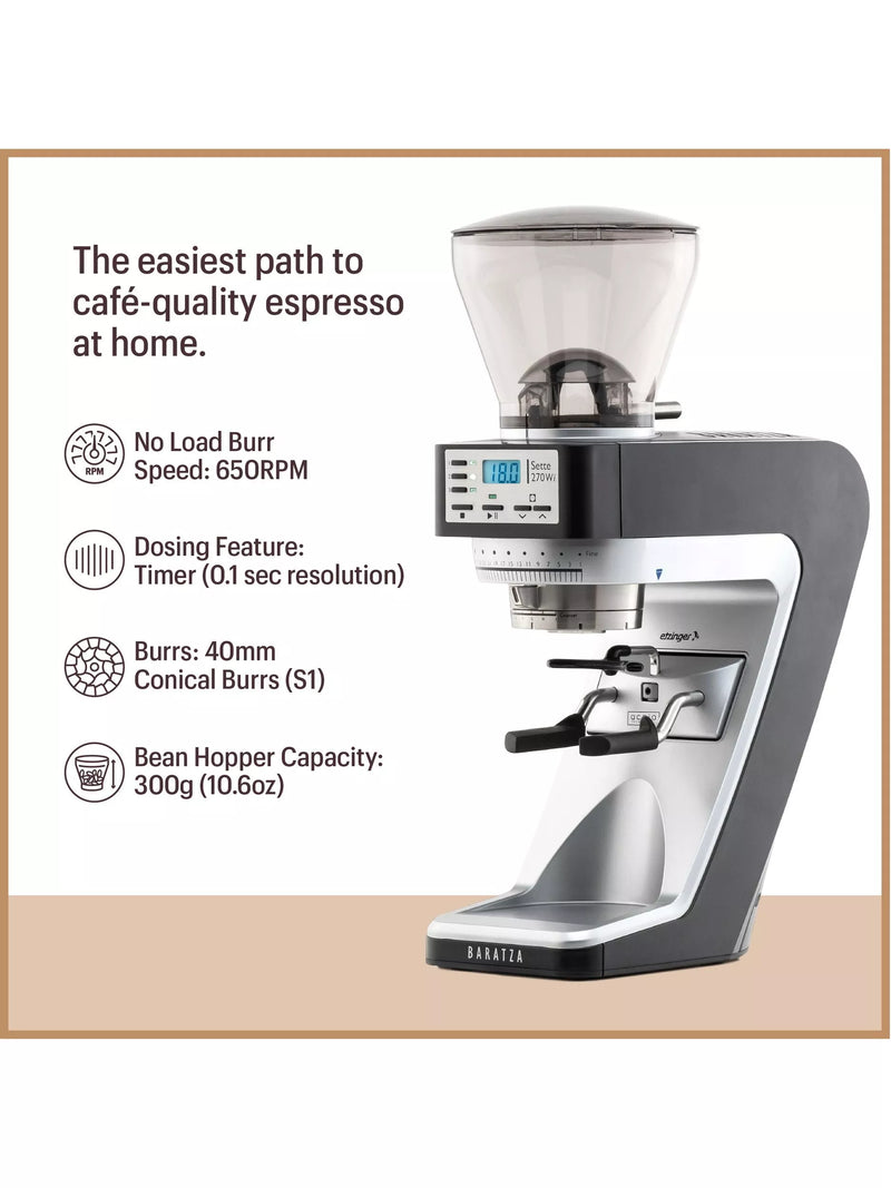 Baratza Sette 270Wi conical burr coffee grinder, imported from the UK