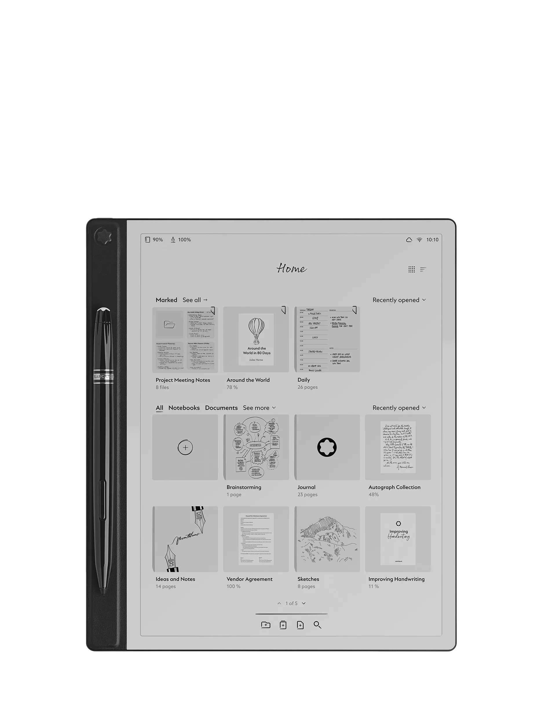 Montblanc Digital Paper black digital writing pad 1550g, imported from the UK