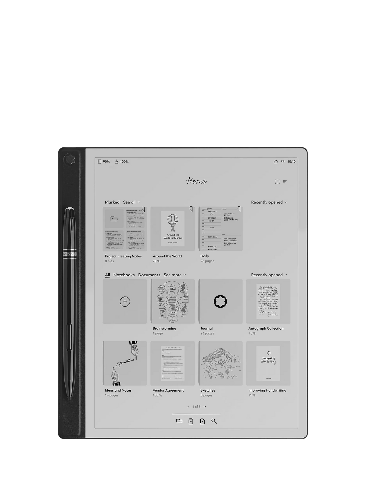 Montblanc Digital Paper black digital writing pad 1550g, imported from the UK