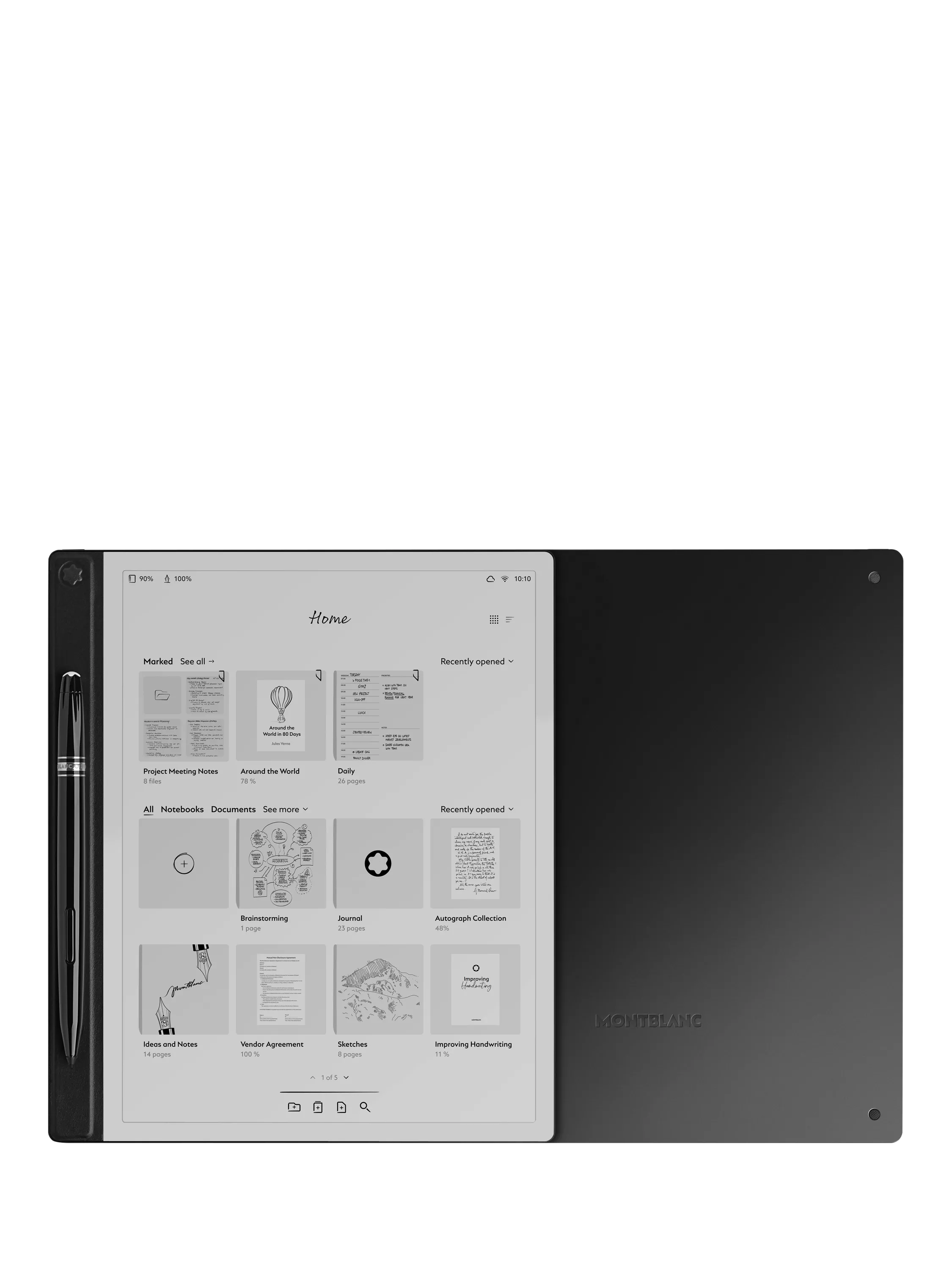 Montblanc Digital Paper black digital writing pad 1550g, imported from the UK