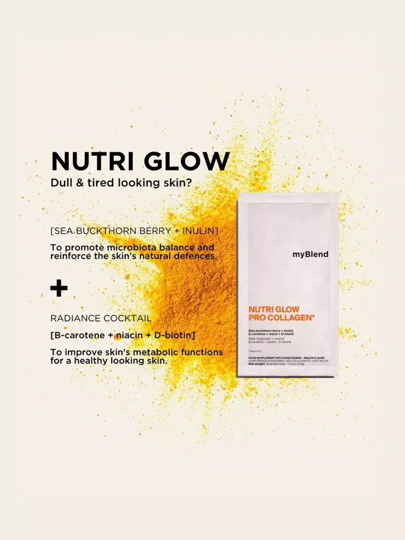 myBlend Nutri Glow Pro Collagen supplement 30 sachets, UK version
