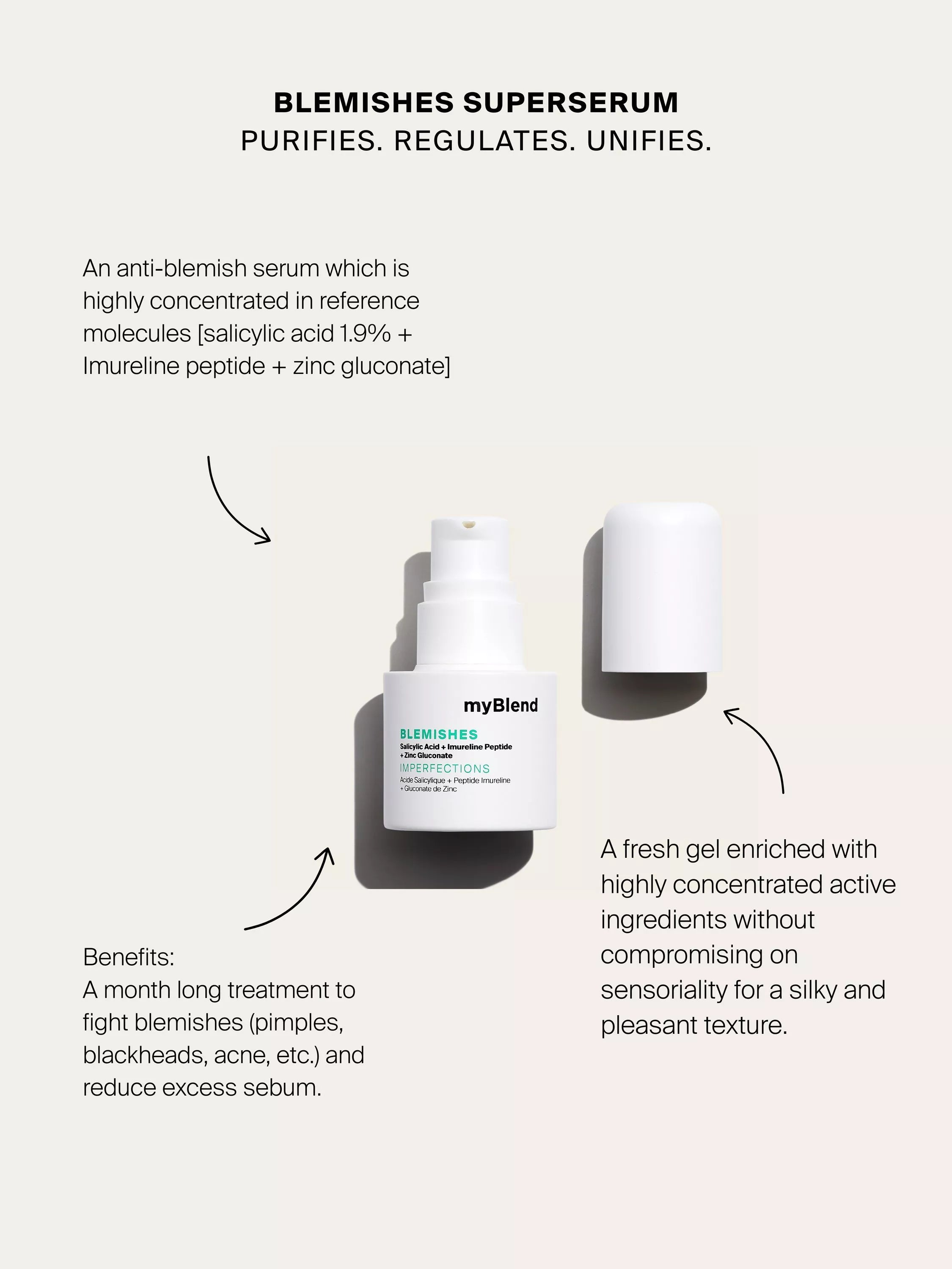 myBlend blemishes superserum 15ml (British brand)