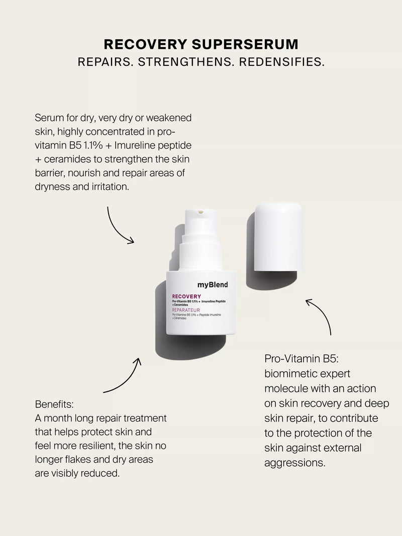 myBlend Recovery Superserum 15ml, imported from the UK